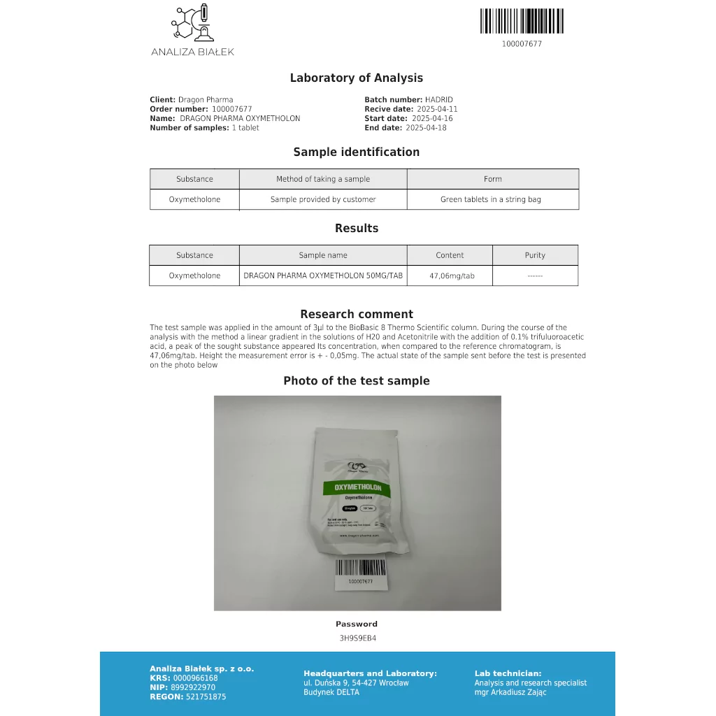 Oxymetholone 50 mg - Oxymetholone by Dragon Pharma, Europe Oxymetholone 50 mg - Oxymetholone by Dragon Pharma, Europe